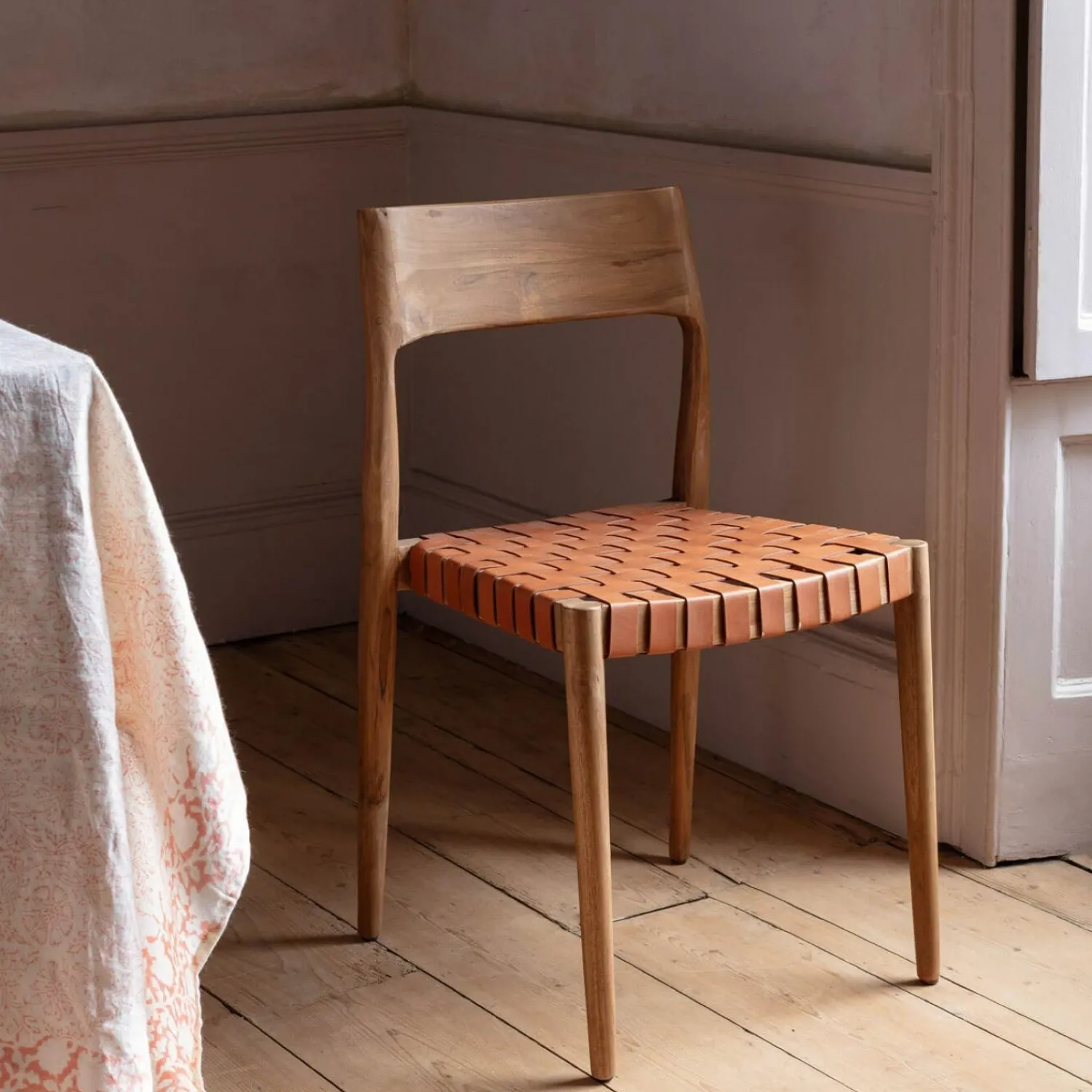 Graham & Green Everly Brown Leather Chair