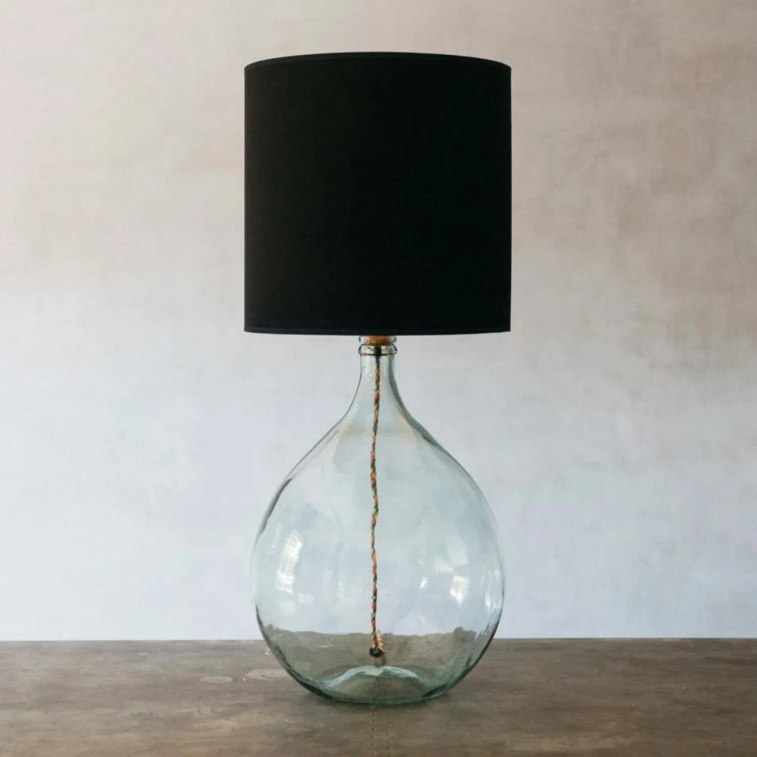 Graham & Green Extra Large Round Clear Glass Lamp