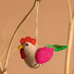Graham & Green Felt Hen Hanging Decoration