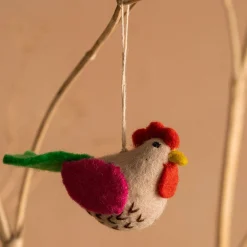 Graham & Green Felt Hen Hanging Decoration