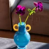 Graham & Green Fiesta Blue and Yellow Vase