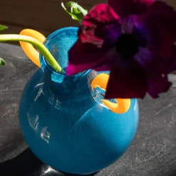 Graham & Green Fiesta Blue and Yellow Vase