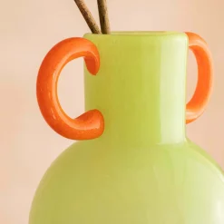 Graham & Green Fiesta Green and Orange Vase