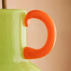 Graham & Green Fiesta Green and Orange Vase