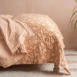 Graham & Green Floral Block Printed Quilts