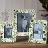 Graham & Green Flower Print Bone Photo Frames