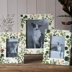 Graham & Green Flower Print Bone Photo Frames