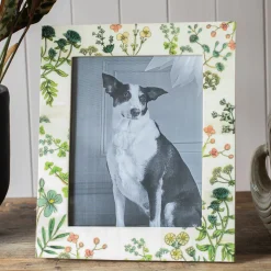 Graham & Green Flower Print Bone Photo Frames