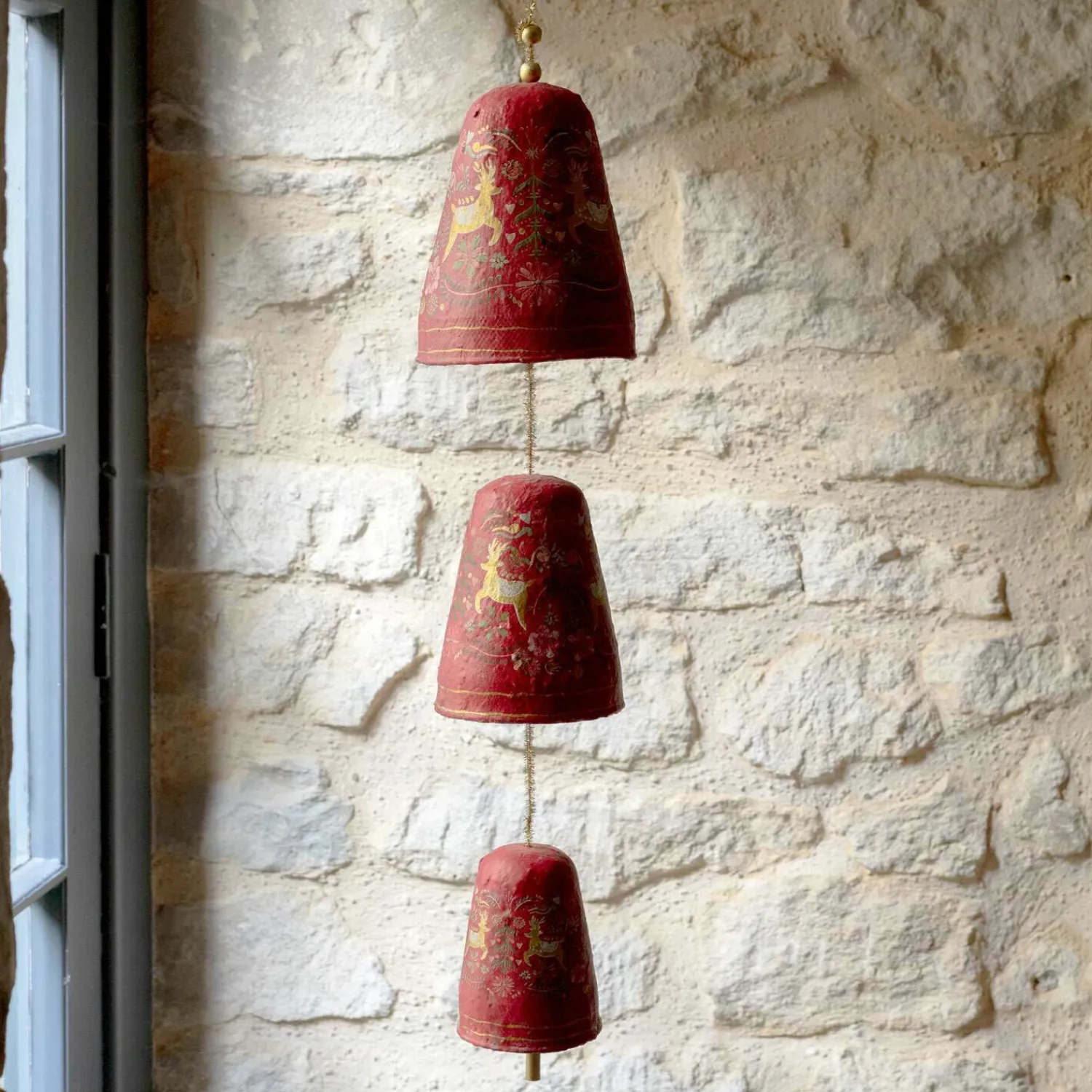 Graham & Green Folk Bell Christmas Garland