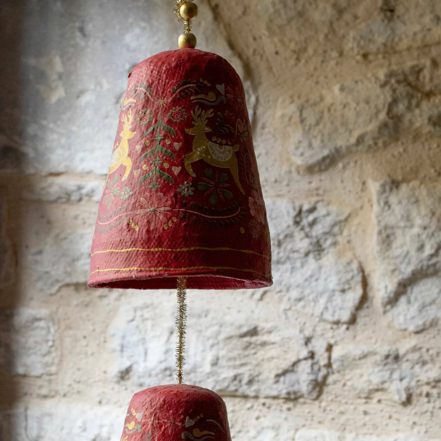Graham & Green Folk Bell Christmas Garland