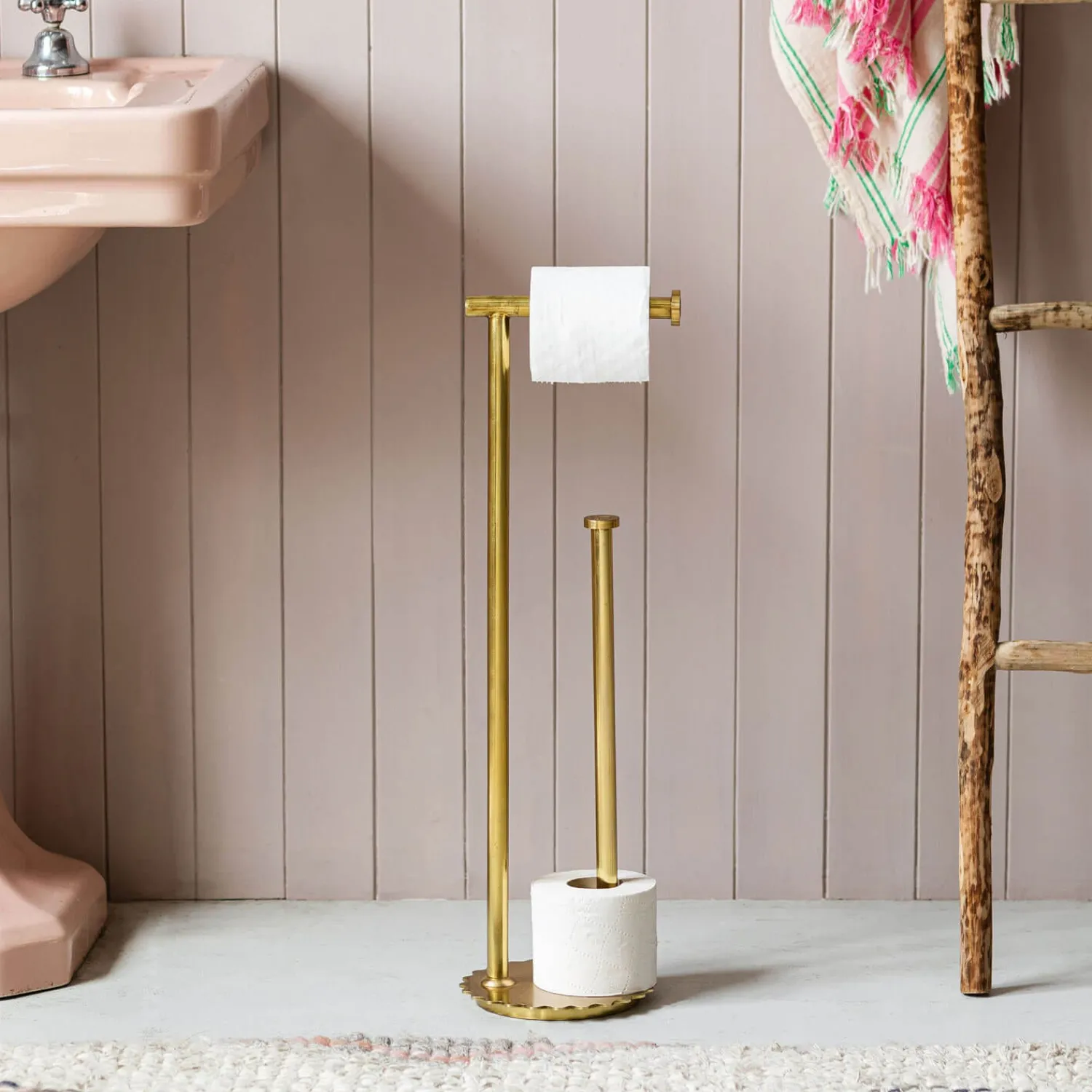 Graham & Green Fosse Free Standing Toilet Roll Holder