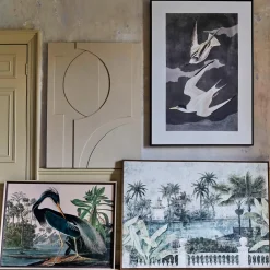 Graham & Green Framed Black Heron Landscape Print