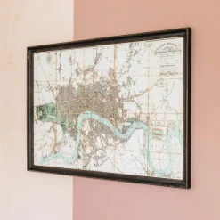 Graham & Green Framed River Thames Map