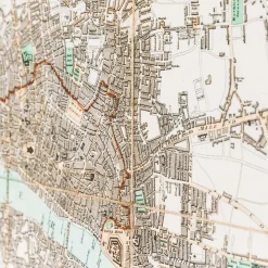 Graham & Green Framed River Thames Map