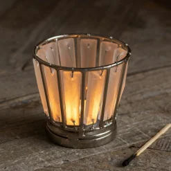 Graham & Green Frankie Frosted Glass Tealight Holder