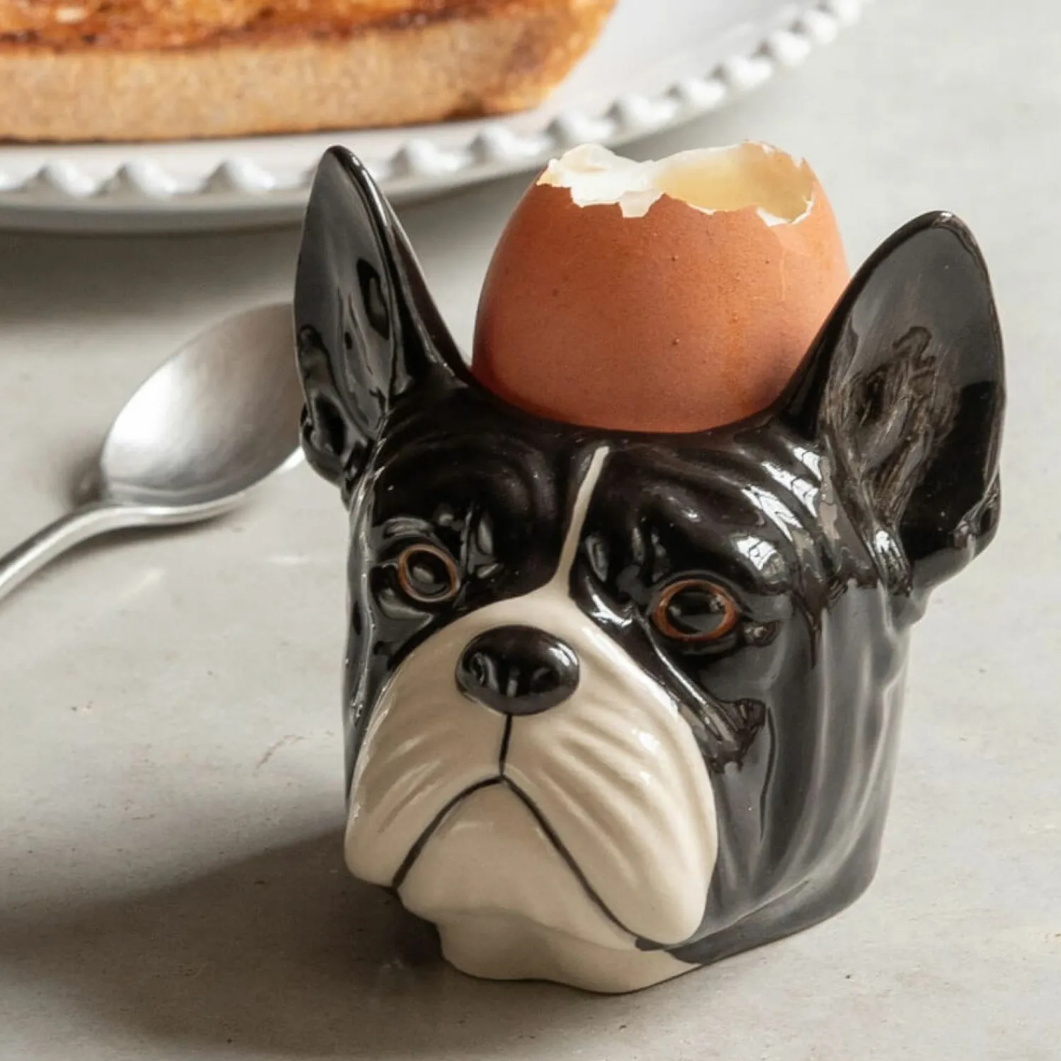Graham & Green French Bulldog Egg Cup