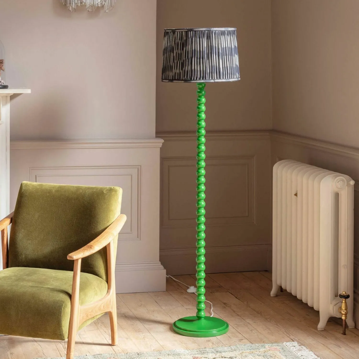 Graham & Green Freya Green Floor Lamp