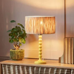 Graham & Green Freya Yellow Table Lamp