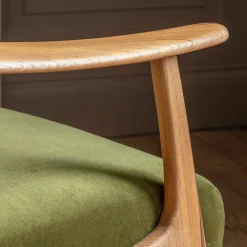 Graham & Green Gabe Olive Velvet Armchair