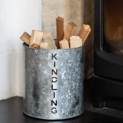 Graham & Green Galvanised Kindling Bucket
