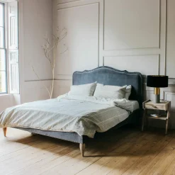 Graham & Green Genevieve Grey Velvet Beds