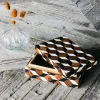 Graham & Green Geometric Black and White Bone Box