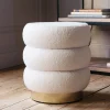 Graham & Green Gio White Teddy Stool