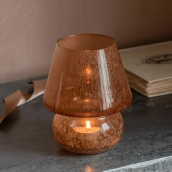 Graham & Green Glass Mushroom Tealight Holders