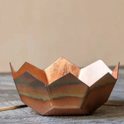 Graham & Green Gold and Copper Lotus Tea Light Holder