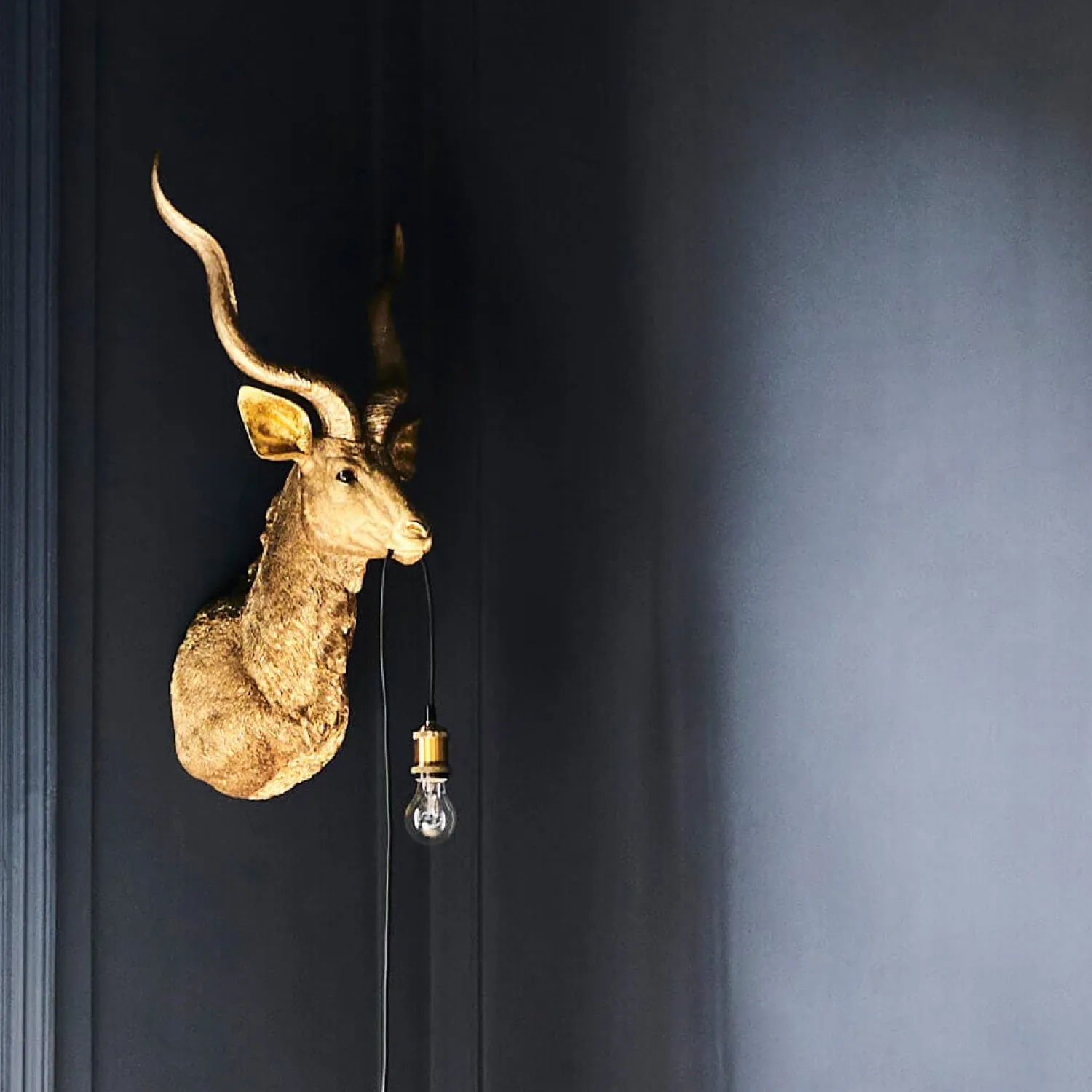 Graham & Green Gold Antelope Wall Light