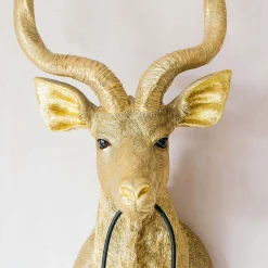 Graham & Green Gold Antelope Wall Light