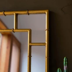 Graham & Green Gold Bamboo Mirror