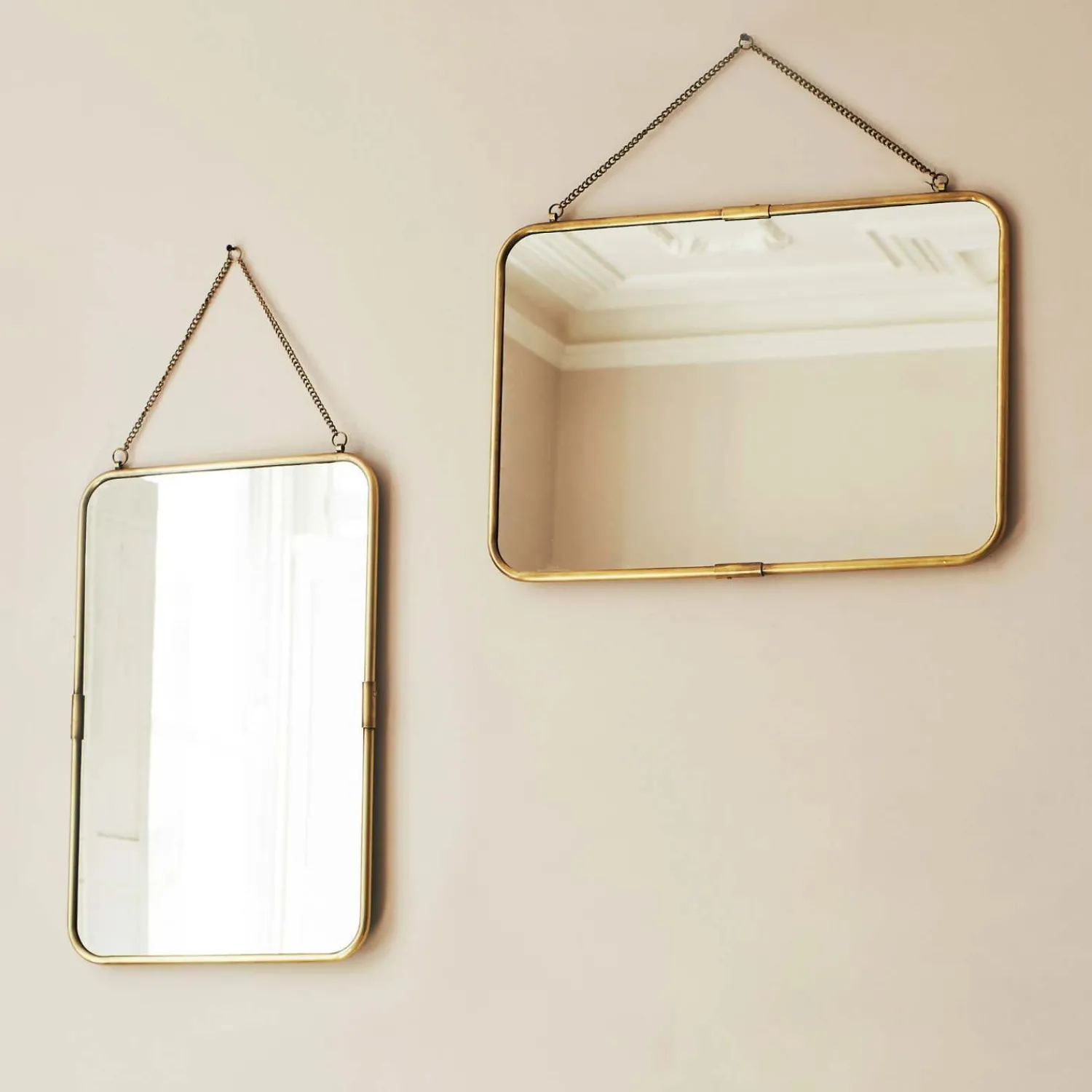 Graham & Green Gold Carriage Mirrors