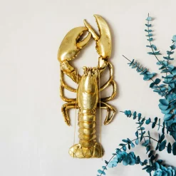 Graham & Green Gold Lobster Wall Decor