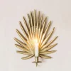 Graham & Green Gold Palm Candle Holder Wall Sconce