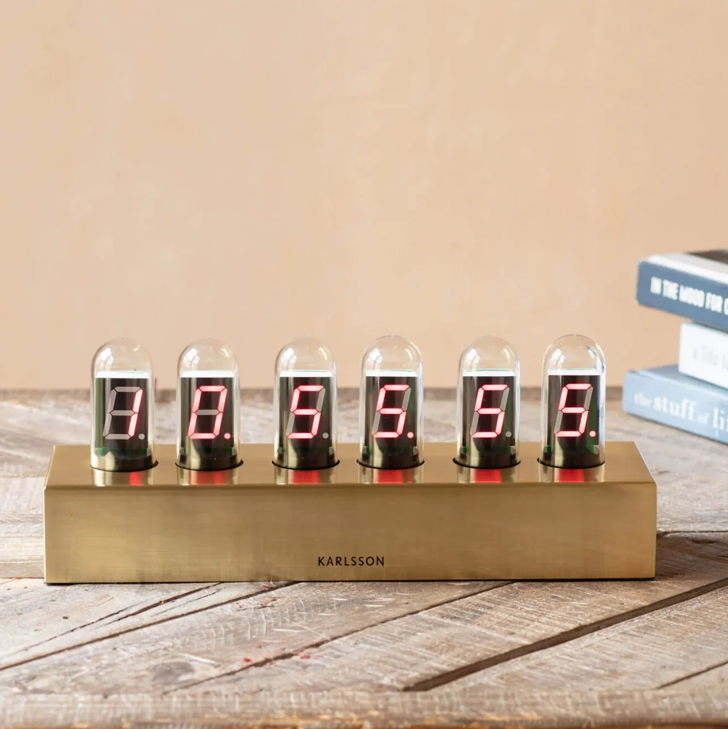 Graham & Green Gold Tubes Table Clock