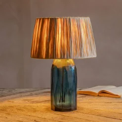 Graham & Green Granville Lagoon Glass Table Lamp