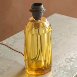 Graham & Green Granville Mustard Glass Table Lamp