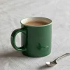 Graham & Green Green and White Ceramic Mug