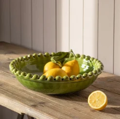 Graham & Green Green Bobble Serving Bowl