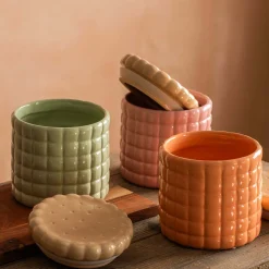 Graham & Green Green Ceramic Cookie Jar