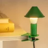 Graham & Green Green Enamel Mushroom Clip Lamp