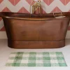 Graham & Green Green Gingham Tufted Bath Mat