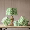 Graham & Green Green Ikat Flower Empire Lamp Shades