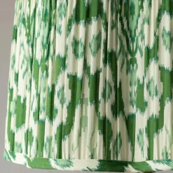 Graham & Green Green Ikat Flower Empire Lamp Shades