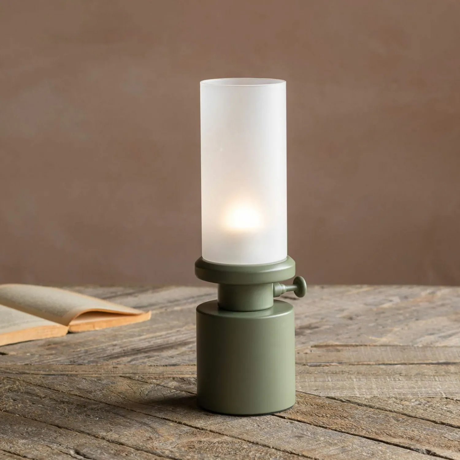 Graham & Green Green LED Oil Lamp