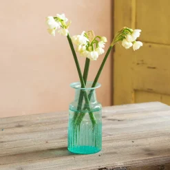 Graham & Green Green Ribbed Vase