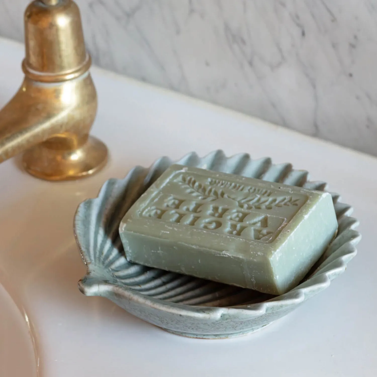 Graham & Green Green Shell Soap Dish