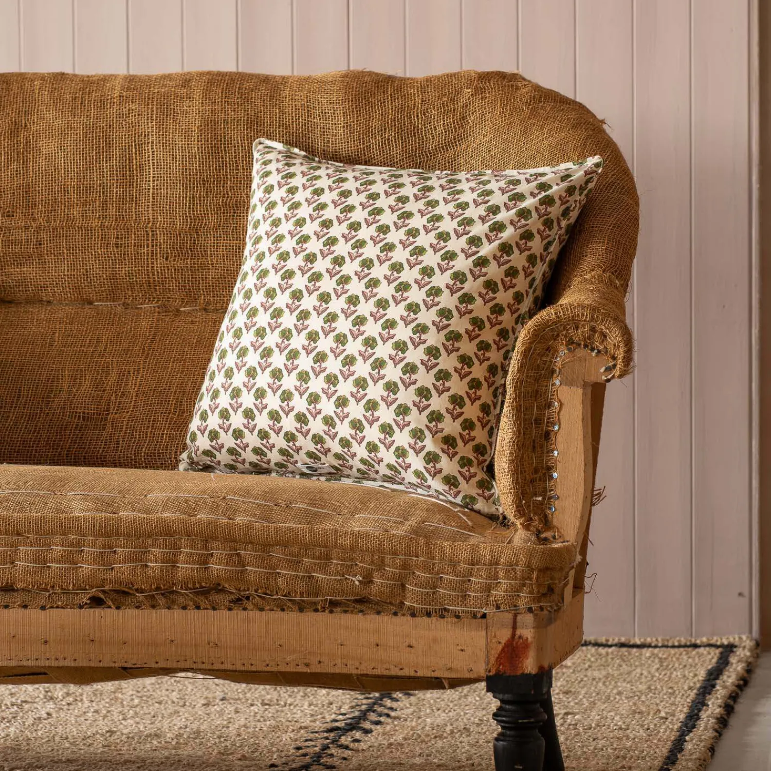 Graham & Green Green Stem Square Cushion