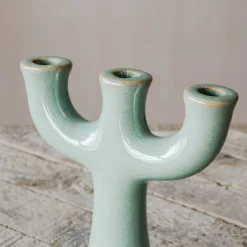 Graham & Green Green Stoneware Candle Holder